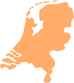 doodle freehand drawing of netherland map. png