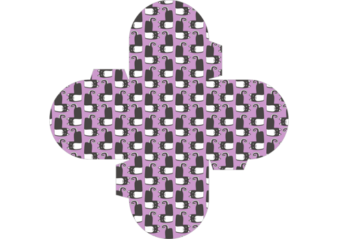 Packaging Box Design with Cat Pattern Theme png