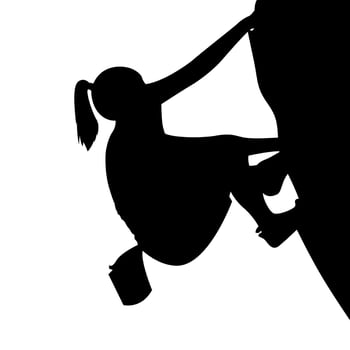 silhouette person. Climb silhouette. mountaineer climber hiker people. Extreme Rock climber silhouette. Climber Silhouette vector illustration. female.