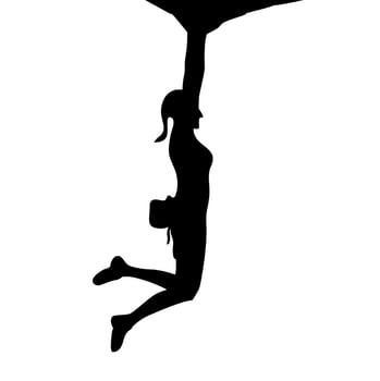 silhouette person. Climb silhouette. mountaineer climber hiker people. Extreme Rock climber silhouette. Climber Silhouette vector illustration. female.