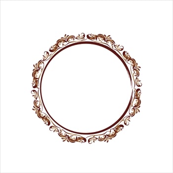 Round frame vector design.