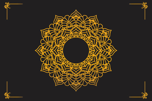 Circular pattern geometric Luxury mandala for Alpona, Henna, Mehndi, tattoo, decoration. vector
