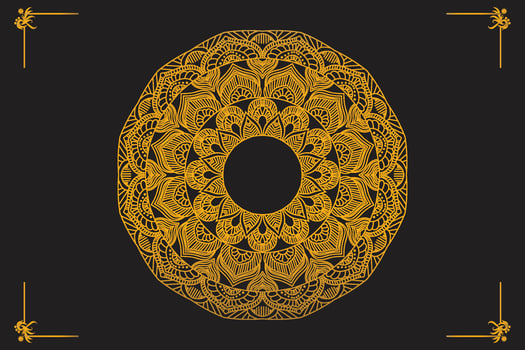 Circular pattern geometric Luxury mandala for Alpona, Henna, Mehndi, tattoo, decoration. vector