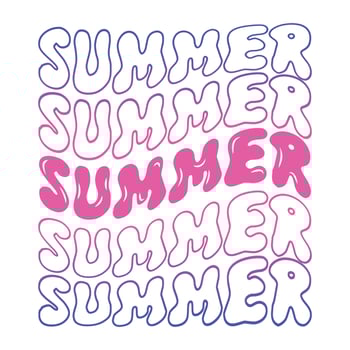 New wavy summer quote colorful svg cut files typography tshirt design vector