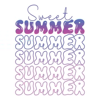 Best sweet summer quote colorful svg cut files typography tshirt design vector