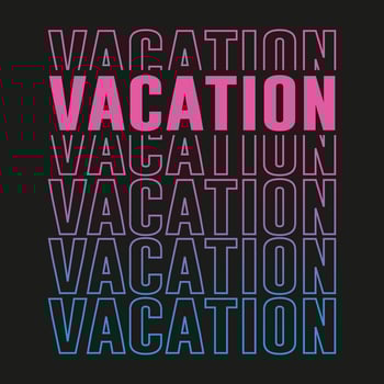 Vacation gradient summer tshirt design vector