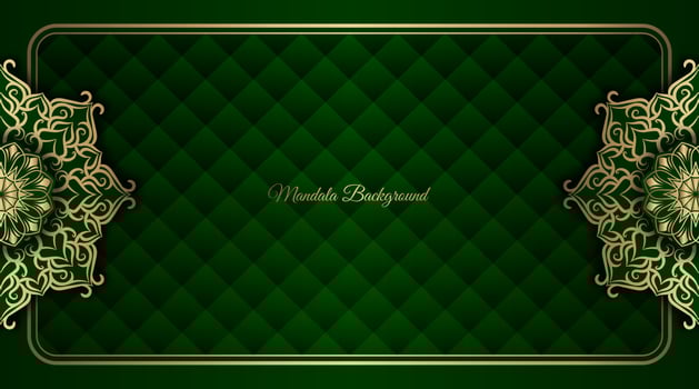 simple background with gold ornament border vector