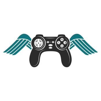 Video Gaming T Shirt Design game controller doodle Vector art of joystick. Doodle style vector gamepad.