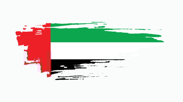 Splash grungy United Arab Emirates flag design vector