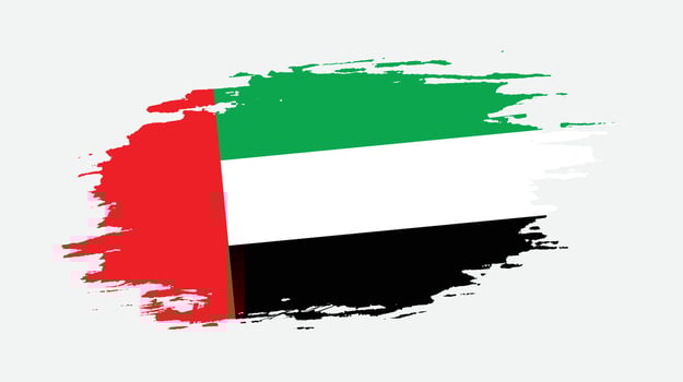 Distressed United Arab Emirates grungy style flag vector