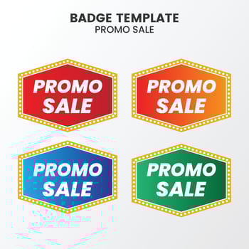 Flat sale badge template collection vector