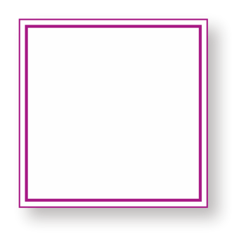 Square frame with shadows on the background. PNG