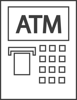 Automatic Teller Machine ATM thin line icon, Shop icon set. png