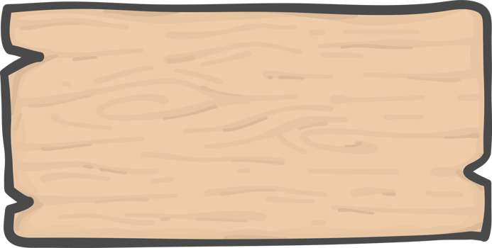 brown wooden sign board rectangular shape simple doodle cartoon drawing png
