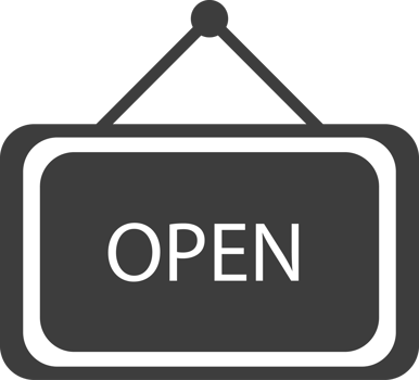 Open sign black shadow icon, Shop icon set. png