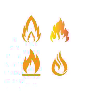 fire icon logo vector design