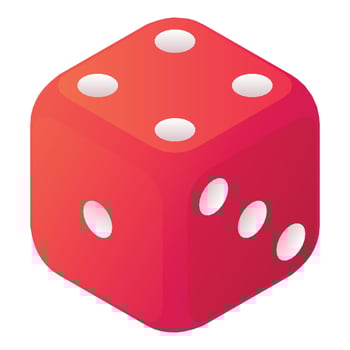 Dice craps icon, isometric style vector