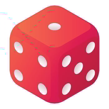 Table dice icon, isometric style vector