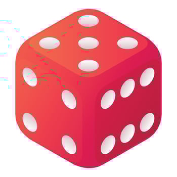 Game dice icon, isometric style vector