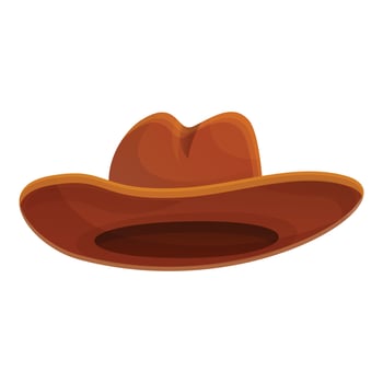 Texas cowboy hat icon, cartoon style vector