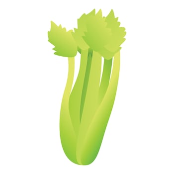 Farm celery icon, cartoon style vector
