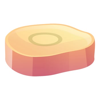 Vitamin garlic piece icon, cartoon style vector