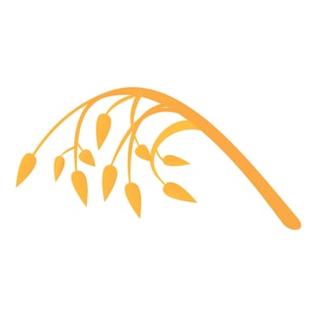 Oatmeal plant icon, cartoon style vector