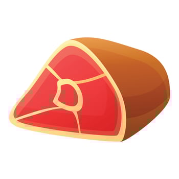 Meat icon, cartoon style vector