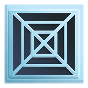 Bathroom ventilation icon, cartoon style vector