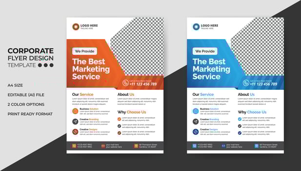 Corporate Business Unique Flyer vector