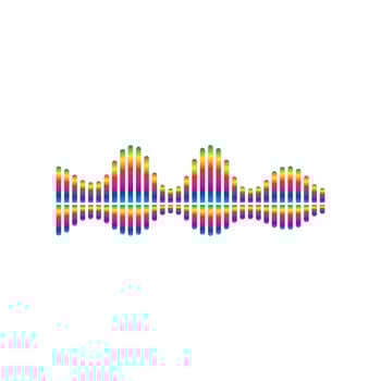 Sound waves vector illustration design