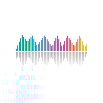 Sound waves vector illustration design