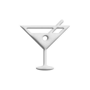 Cocktail icon 3d design for application and website presentation png