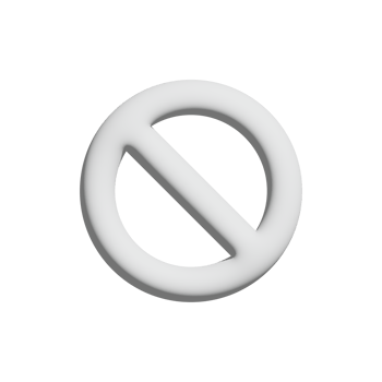 stop icon 3d design for application and website presentation png