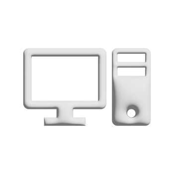 computer icon 3d design for application and website presentation png