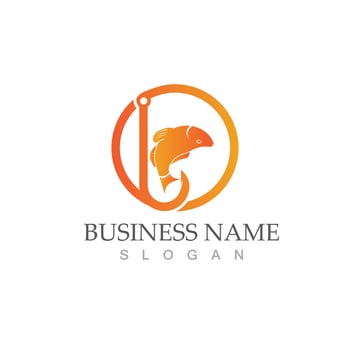 Fish logo template creative vector