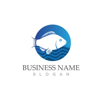 Fish logo template creative vector