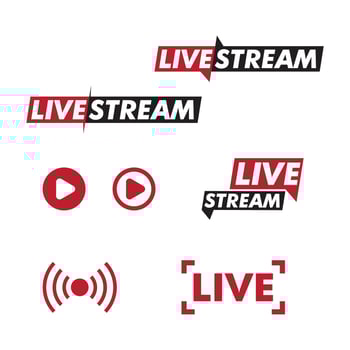 Live stream logo design. Vector illustration