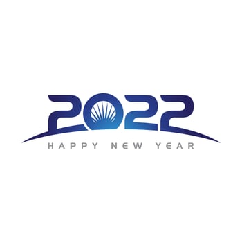 2022 new year icon vector illustration