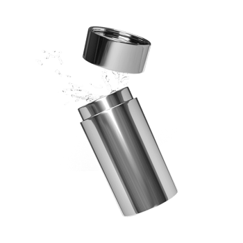 Stainless mug ice splash object transparent png