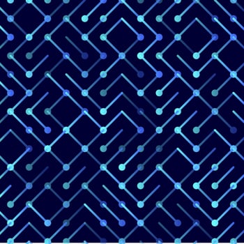 Technology Vector seamless pattern. Geometric striped ornament. Monochrome linear background
