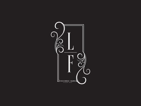 Letter LF Logo Icon, Initials Lf fl Luxury Logo Image Design vector
