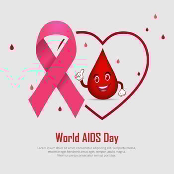 Happy aids day design background. World aids day design template vector