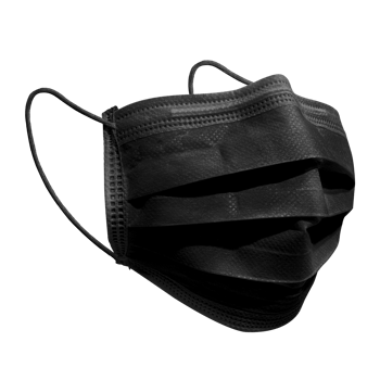Black medical mask png