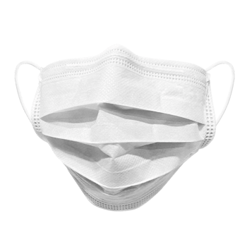 White medical face mask png