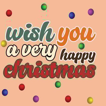 Merry Christmas hand lettering calligraphy isolated on color background. vector