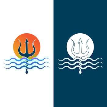 Trident logo template vector icon