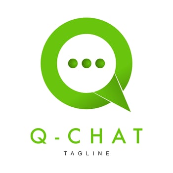 Q chat logo icon symbol icon illustration vector