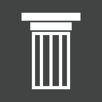 Column Glyph Inverted Icon vector