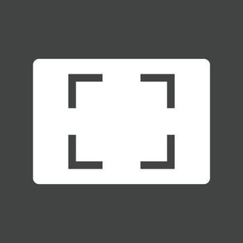 Aspect Ratio Glyph Inverted Icon vector